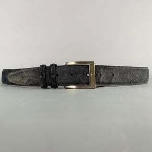 SAKS FIFTH AVENUE Size 42 Navy Suede Belt